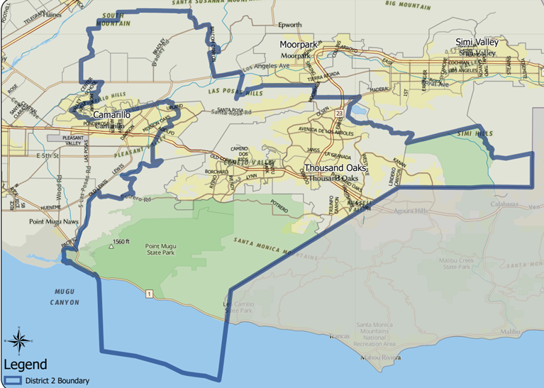 District 2 | City of Thousand Oaks, Northern and Eastern portions of ...